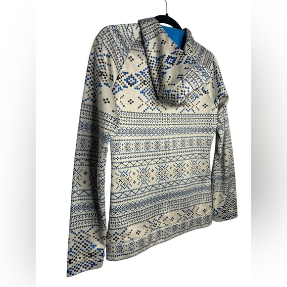 Burton Fair Isle Nordic Print Fleece Lined Hooded Jacket Size Small - Picture 10 of 13